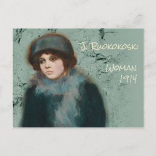 Cartão Postal Jalmari Ruokoski Portrait Mulher CC0072 Finlândia