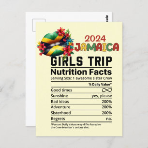 Cartão Postal Jamaica 2024 Viagem de Meninas Celebra Amizade