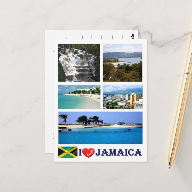 Cartão Postal Jamaica - Eu Amo - (Frente/Verso In Situ)
