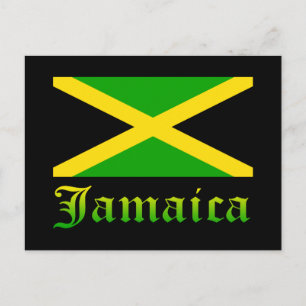 Cartão Postal Jamaica Flag, Black, Green and Yellow