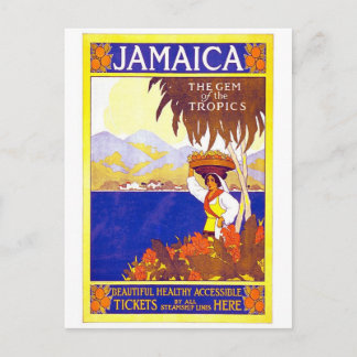 Cartão Postal Jamaica Gem of the Tropics Viagens vintage
