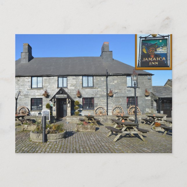 Cartão Postal Jamaica Inn Bodmin Moor Cornwall Inglaterra (Frente)
