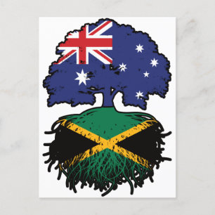 Cartão Postal Jamaica Jamaican australiano - Raízes de Árvore da