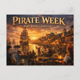 Cartão Postal Jamaica pirate week port royal post card