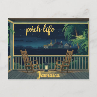 Cartão Postal Jamaica Porch life evening 