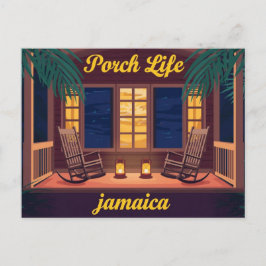 Cartão Postal Jamaica Porch life evening 