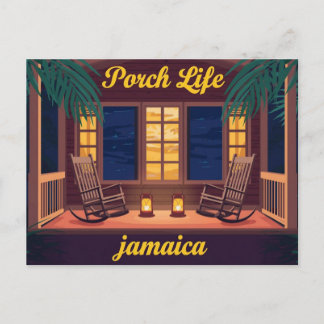 Cartão Postal Jamaica Porch life evening 