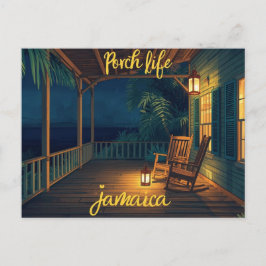 Cartão Postal Jamaica Porch life evening 