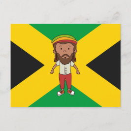 Cartão Postal Jamaica Rasta Country Flag Postcard Idea