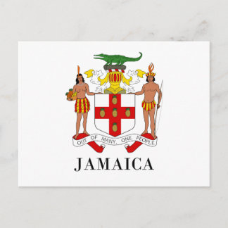 Cartão Postal JAMAICA - símbolo/casaco de armas/bandeira/cores/e