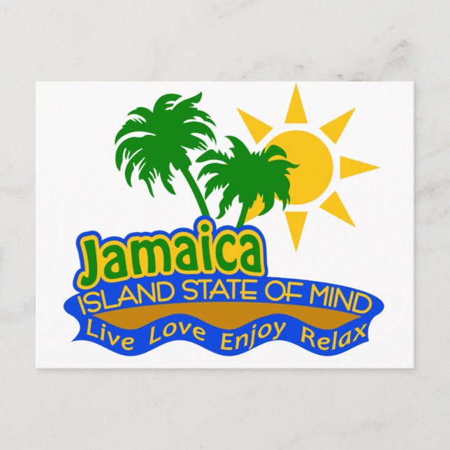 Cartão postal Jamaica State of Mind (Frente)