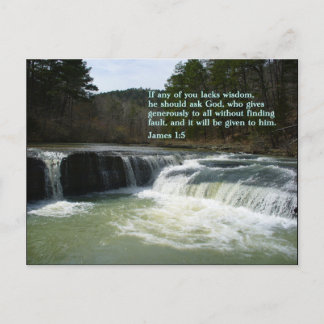 Cartão Postal James 1:5 Waterfall