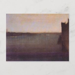 Cartão Postal James Abbot McNeill Whistler - Nocturne na cinza e