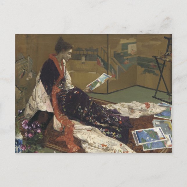Cartão Postal James Abbott McNeill Whistler - Caprice in Purple (Frente)