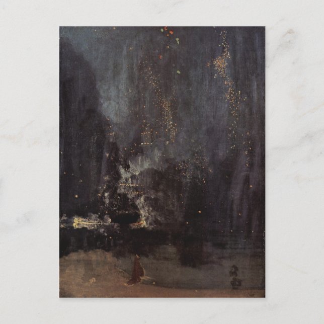 Cartão Postal James Abbott McNeill Whistler - Noite em preto (Frente)