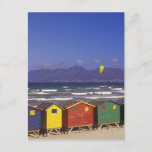 Cartão Postal James Bay Bathing Boxes, perto de Capetown, 2
