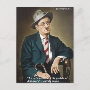 Cartão Postal James Joyce "Errors/Portals" Citação de presente