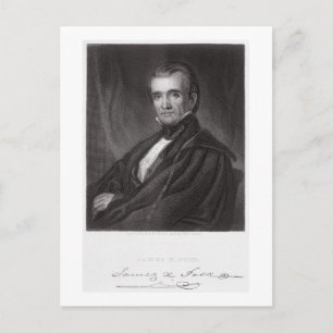 Cartão Postal James Knox Polk, gravado por Henry Bryan Hall (180