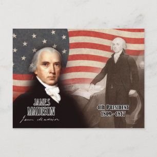 Cartão Postal James Madison - 4º Presidente dos EUA