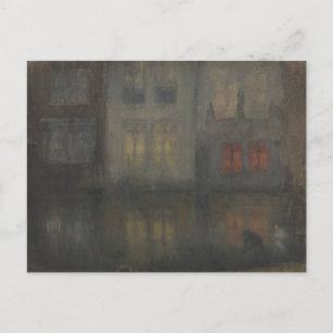 Cartão Postal James McNeill Whistler - Noturne - Preto e Vermelh