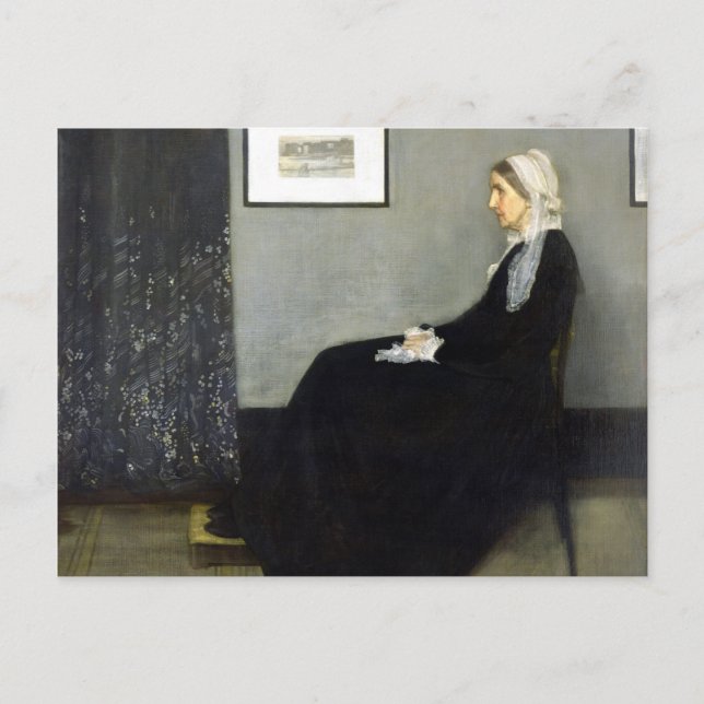 Cartão Postal JAMES WHISTLER - Disposição em cinza e preto (Frente)