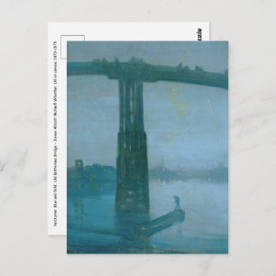 Cartão Postal James Whistler - Nocturne, Antiga Ponte Battersea