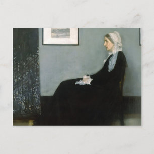 Cartão Postal James Whistler-Retrato da Mãe da Artista