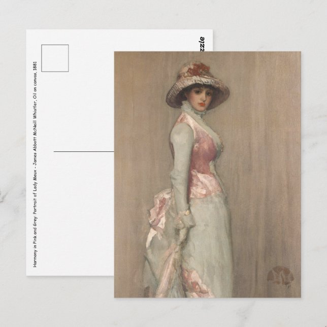 Cartão Postal James Whistler - Retrato de Lady Meux (Frente/Verso)
