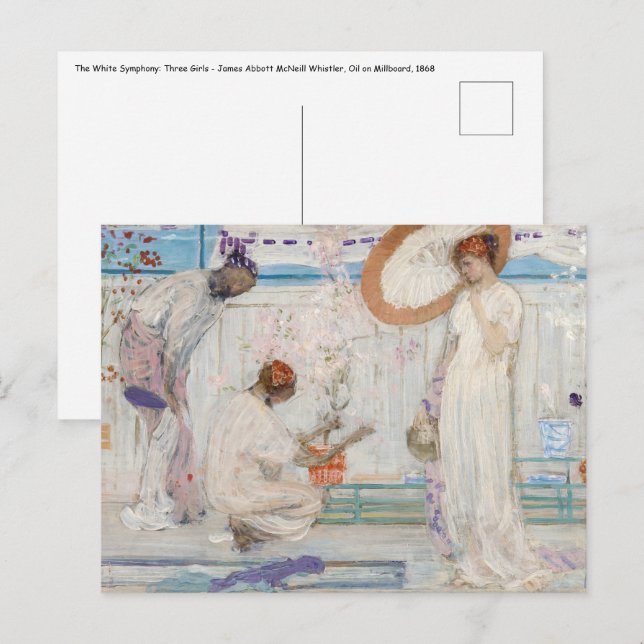 Cartão Postal James Whistler - Sinfonia Branca, Três Meninas (Frente/Verso)