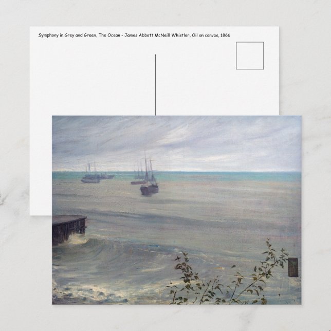 Cartão Postal James Whistler - Sinfonia em Cinzas e Verde (Frente/Verso)