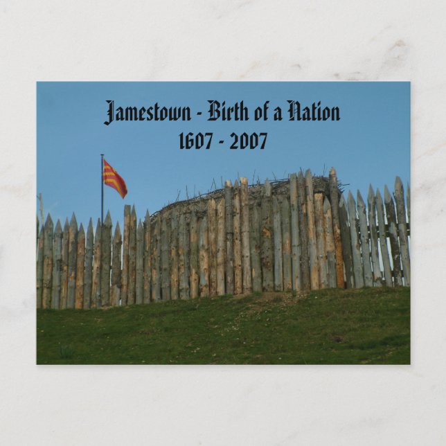 Cartão Postal Jamestown - Nascimento de uma nação, 1607 - 2007 (Frente)