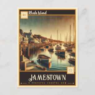 Cartão Postal Jamestown, Rhode Island Antigo