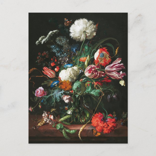 Cartão Postal Jan Davidsz de Heem, Vase das Flores, 1660 (Frente)