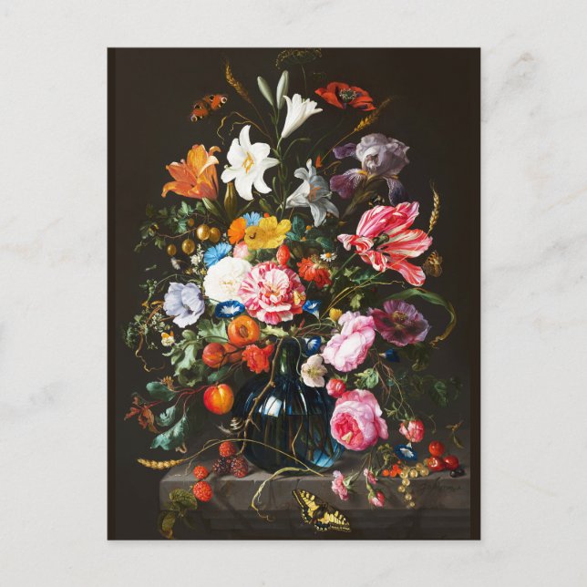 Cartão Postal Jan Davidsz de Heem, Vase das Flores, 1670 (Frente)