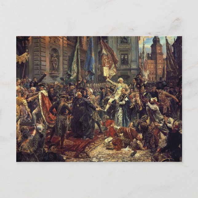 Cartão Postal Jan Matejko- A Constituição de 3 de Maio de 1791 (Frente)