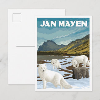 Cartão Postal Jan Mayen Norway Vintage Travel 