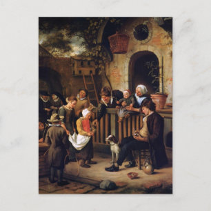 Cartão Postal Jan Steen- Pequeno Coletor