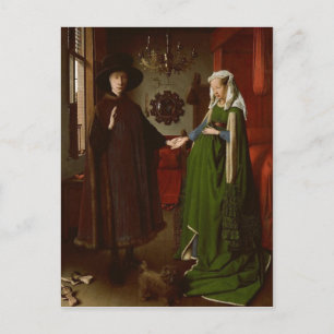 Cartão Postal Jan van Eyck (cerca de 1390-1441) The Arnolfini Po
