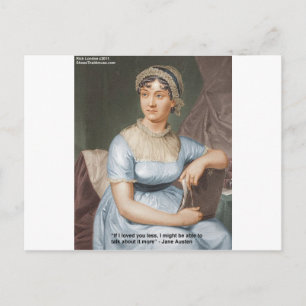 Cartão Postal Jane Austen Amou Você Menos Citação Em Presentes &