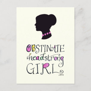 Cartão Postal Jane Austen Orgulho e Preconceito - Letra a Mão