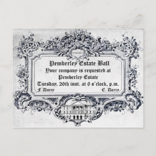 Cartão Postal Jane Austen: Pemberley Estate Ball