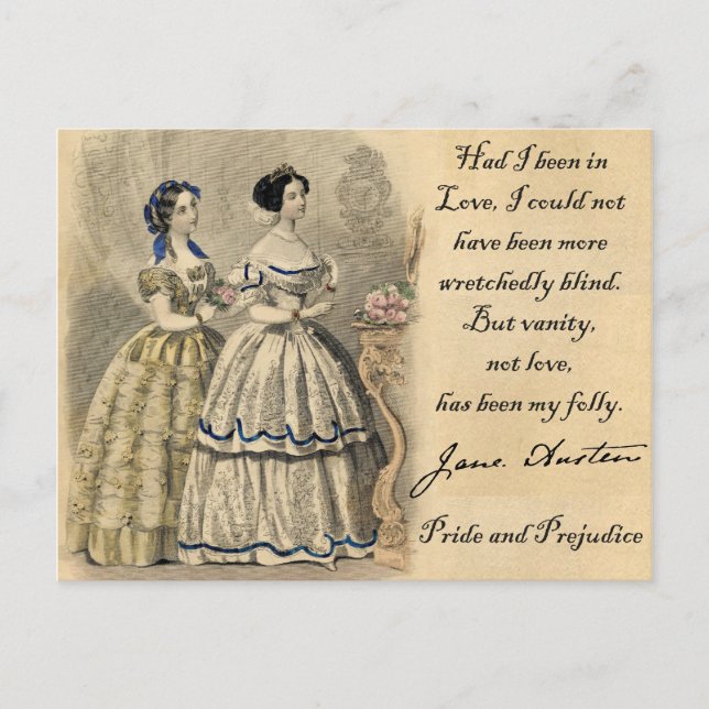 Cartão Postal Jane Austen: Vanity (Frente)