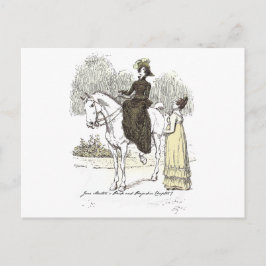 Cartão Postal Jane em Horseback - Orgulho e Preconceito de Jane