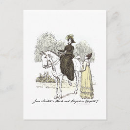Cartão Postal Jane em Horseback - Orgulho e Preconceito de Jane