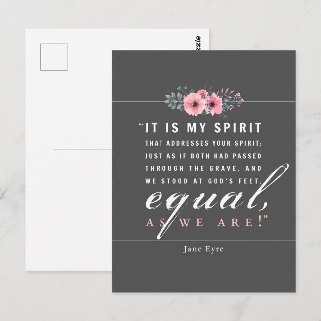 Cartão Postal Jane Eyre - Como Estamos - Preta (Frente/Verso)