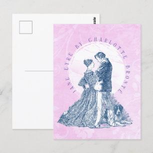 Cartão Postal Jane Eyre e Edward Rochester com Pilot Pink