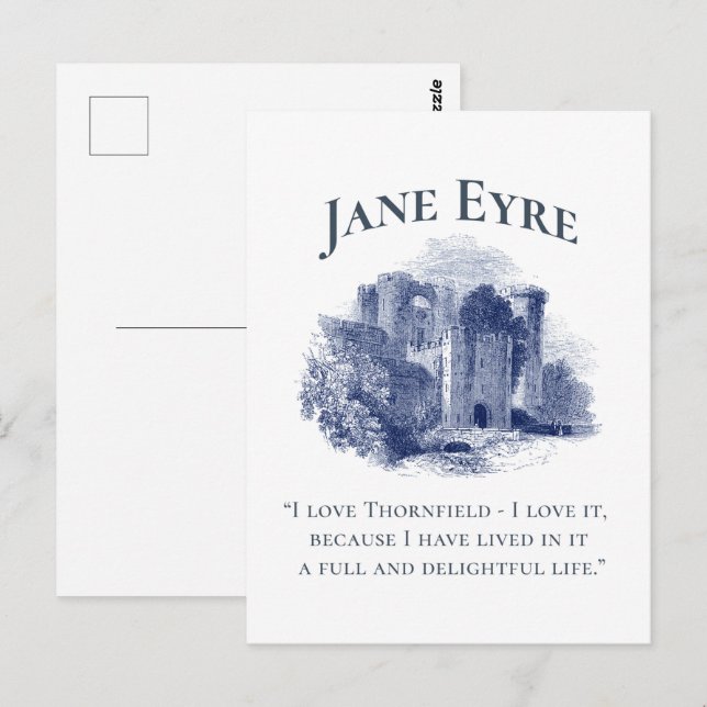 Cartão Postal Jane Eyre - I Love Thornfield - Castle (Frente/Verso)