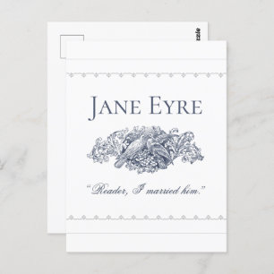 Cartão Postal Jane Eyre - Leitor Que Eu Casei Com Ele - Doves