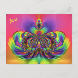 Cartão Postal JANE ~ Padrão de Design 3D ~ Múltiplas Cores