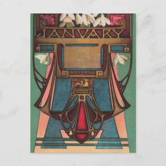 Cartão Postal Janeiro - Aquário (Frente)